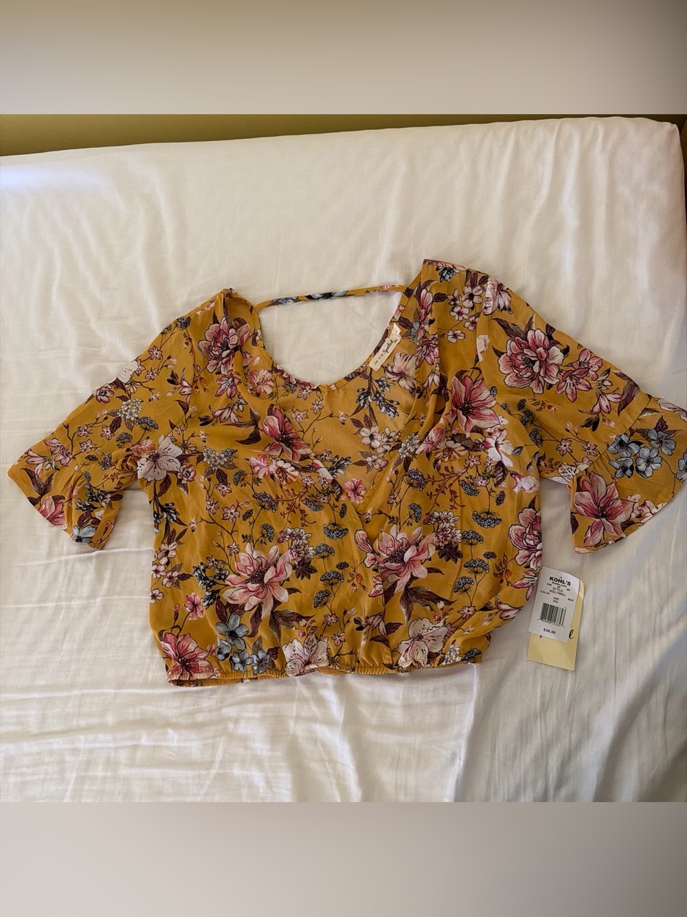 Mustard Yellow Crop Top